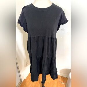 Time and Tru Black Tiered Dress Size Large